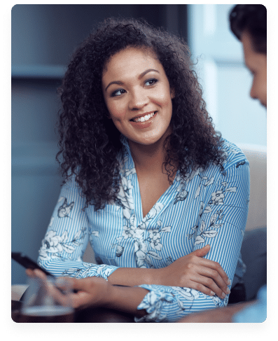 woman discussing business growth