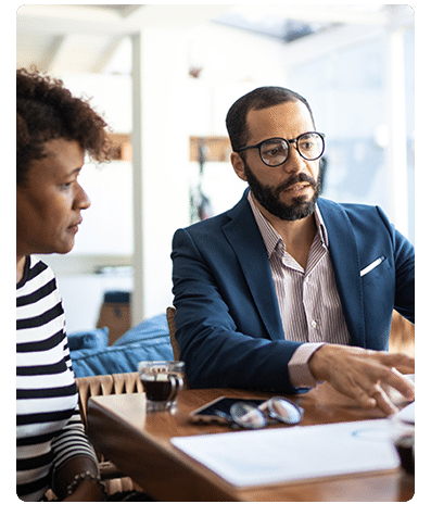 woman discussing business growth